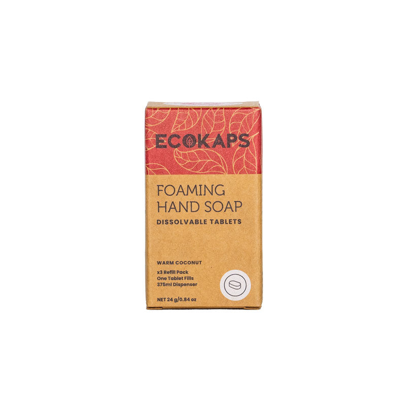 Foaming Hand Soap Tablets, dissolvable hand soap tablets, ECOKAPS NZ